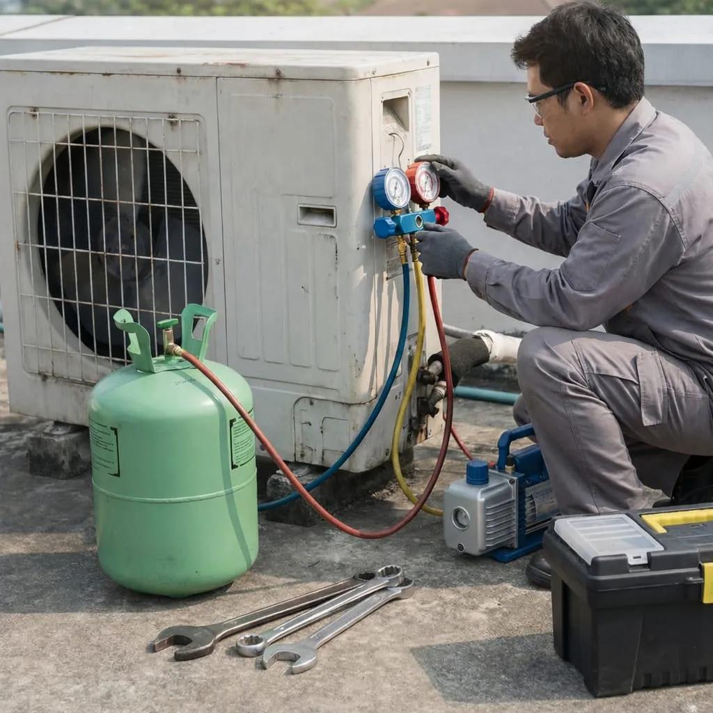 Gas Charging (Split AC 2 Ton)